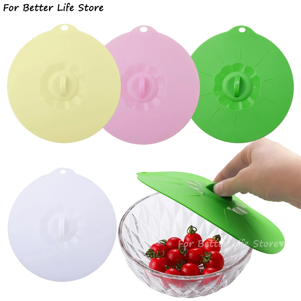 1PC Diameter 20cm 80G Cooking Pot Pan Lid Silicone Multifunction  Microwave Bowl Cover Fresh Keeping Reusable Food Wrap Tools