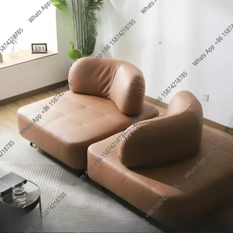 J Italian Modular Sofa Tofu Blocks Free Combination Antique Single Person Without Armrests Antique Silicone Dutch Sofa
