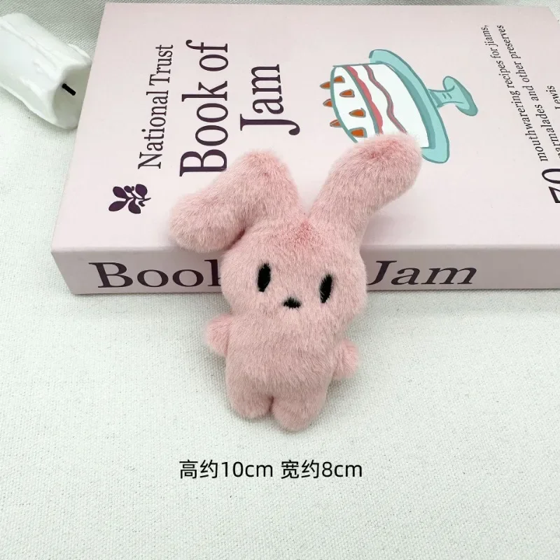 Cartoon Plush Rabbit Key Chain Soft Cute Rabbit Doll Keychain Backpack Car Keyring Hanging Pendant Ornaments Children Girls Gift