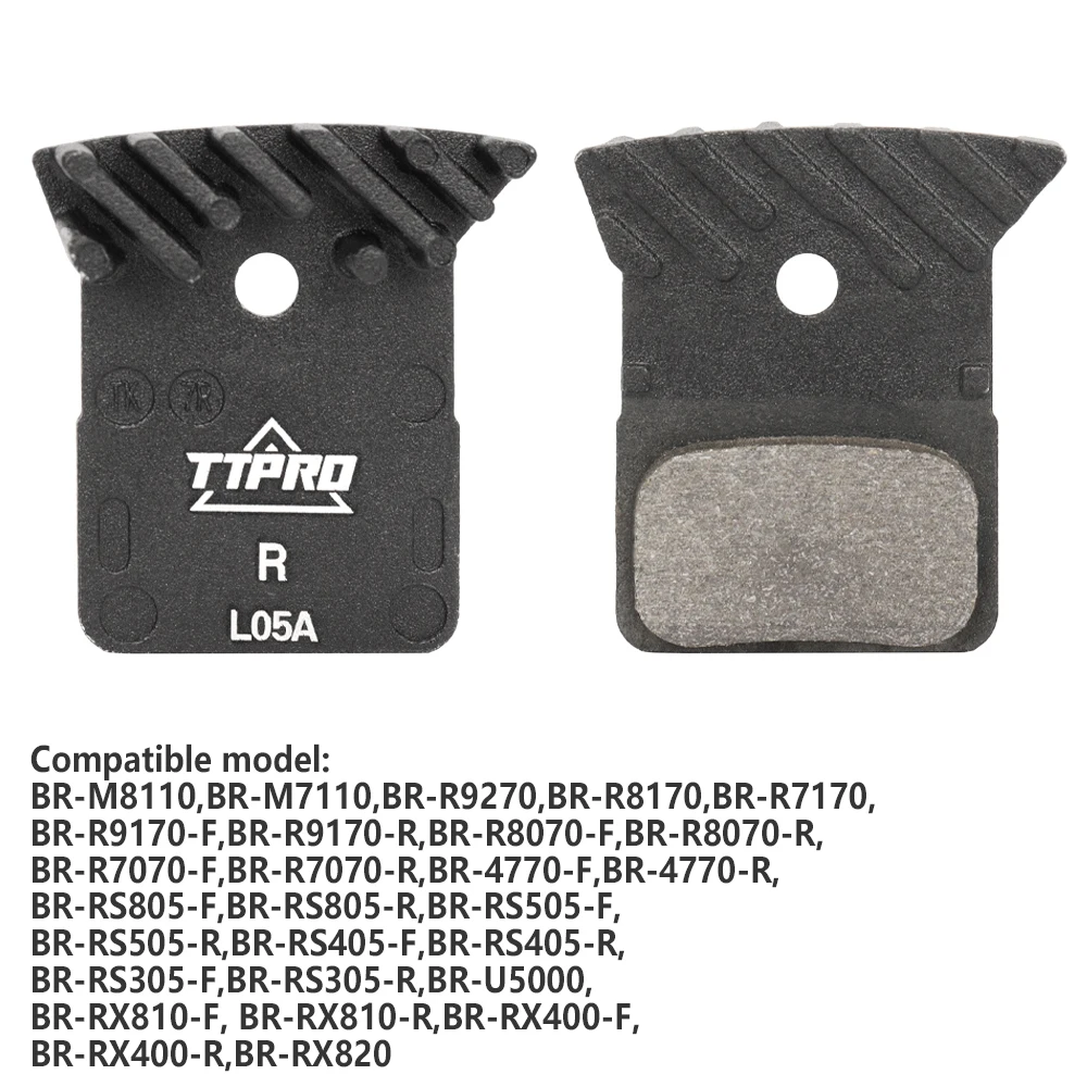 TTPRO SP L05A Disc Brake Pads Resin with Fin for MTB Road Bike Compatible M8100 M7100 R9150 R7100 R8050 Original Bicycle Parts