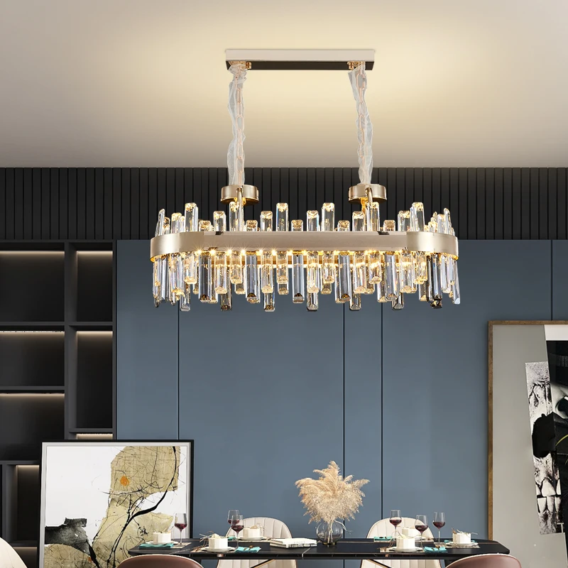 Light Luxury Living Room Crystal Chandelier Home Decoration Ceiling Pendant Lamps Modern Ceiling Chandelier Led Ceiling Light