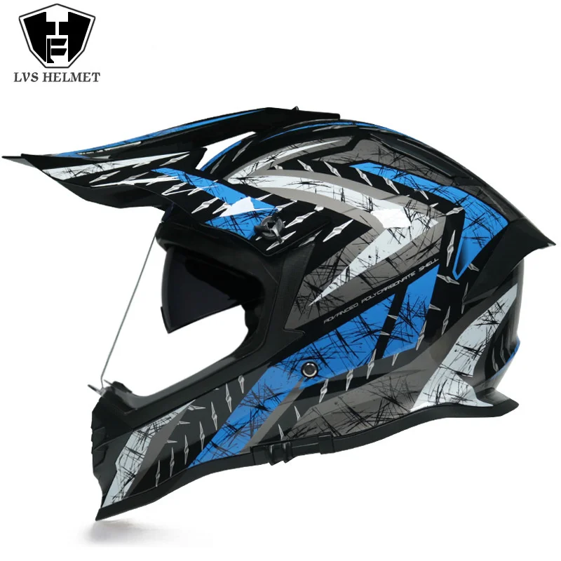 

Full Face Motorcycle Helmet Dual lens Motocross Scooter Casque Hors Route Moto Casco Integral Motorsiklet Kask For Man