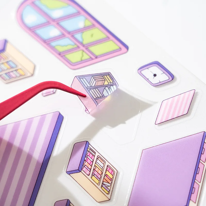 Cute Cartoon Handmade 3D Stacking Sticker Funny Sweet Panda Simulate Store  DIY Decor Mini Landscape Sticker Kawaii Kids Gift