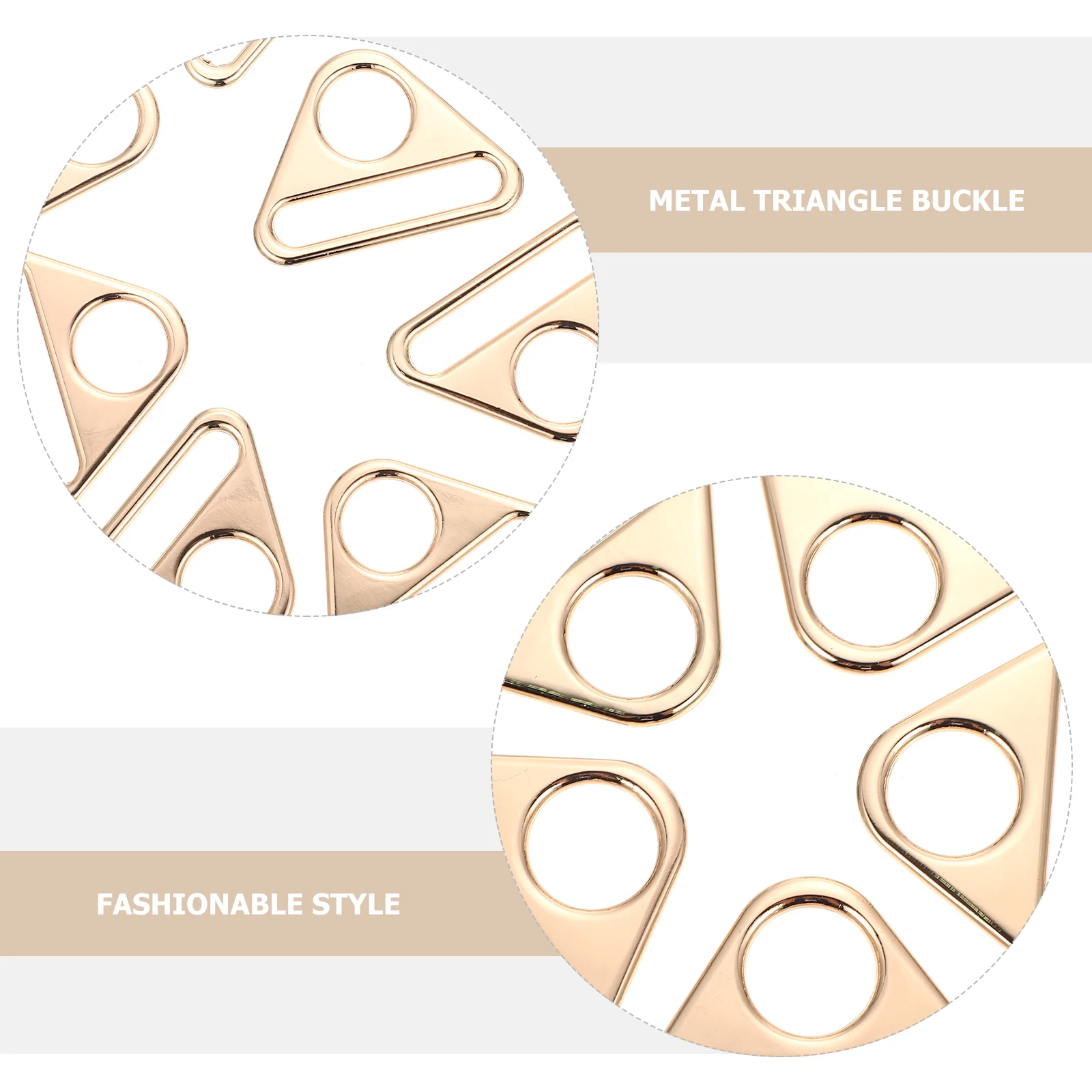 

10pcs Webbing Triangle Buckle Handbag Strap Zinc Alloy Durable DIY Luggage Harness Bag Shoulder Strap Metal Connecting