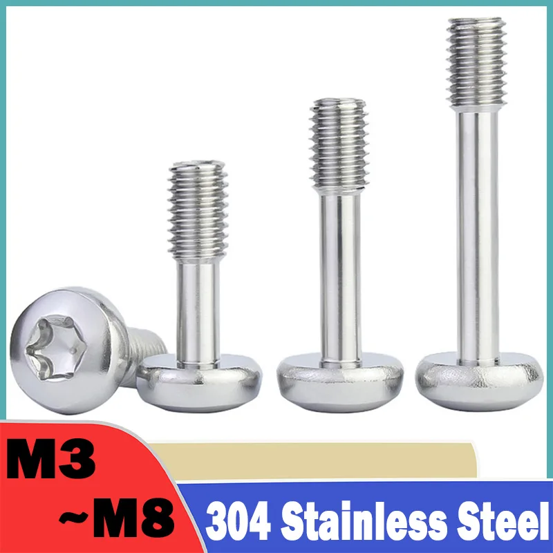 Weiyi M3 M4 M5 M6 M8 304 Stainless Steel Six-lobe Torx Pan Round Captive Screws Half Thread Anti-loosening Bolts