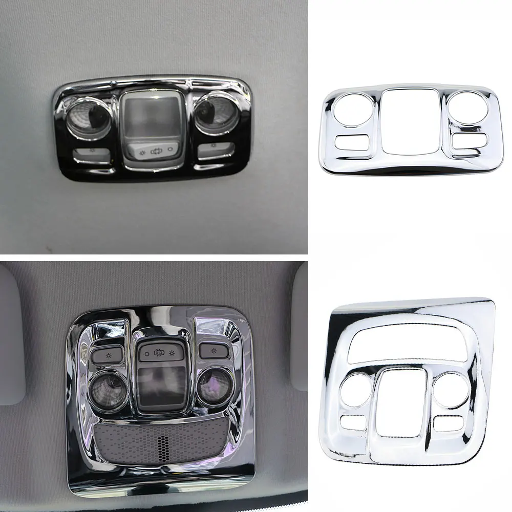 

For Peugeot 2008 2014 - 2019 Reading Light Cover Front Back Roof Lamp Trim Frame Decoration Sticker Interior Accessories