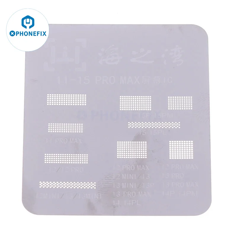 Imagem -05 - Haizhiwan-display Lcd ic Bga Reballing Stencil Touch Screen Flex Chip Polonês Remoção Proteção Solda Net Iphone 1115 pm