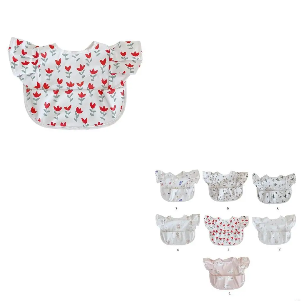 

Cartoon Waterproofed Smock Infant Mealtime Apron Waterproofed Baby Bib EVA Texture 4XBC