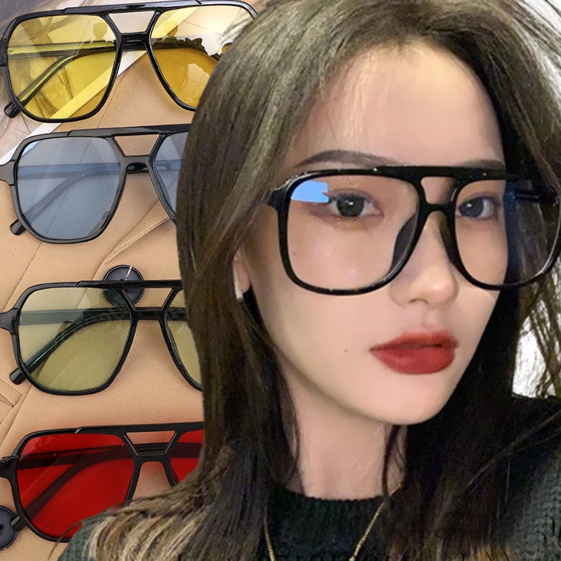 2024 New Vintage Square occhiali da sole donna Brand Retro Small Frame occhiali da sole donna Double Bridges Design Oculos De Sol Feminino