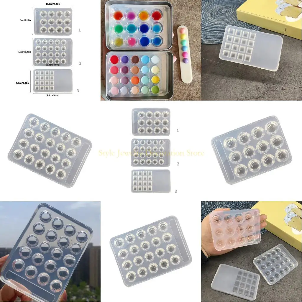 

D46E Multi Chamber Silicone Artist Palette Palette Leakprone Leakpress Liekweight Cosmetics Cosmetics смешивание