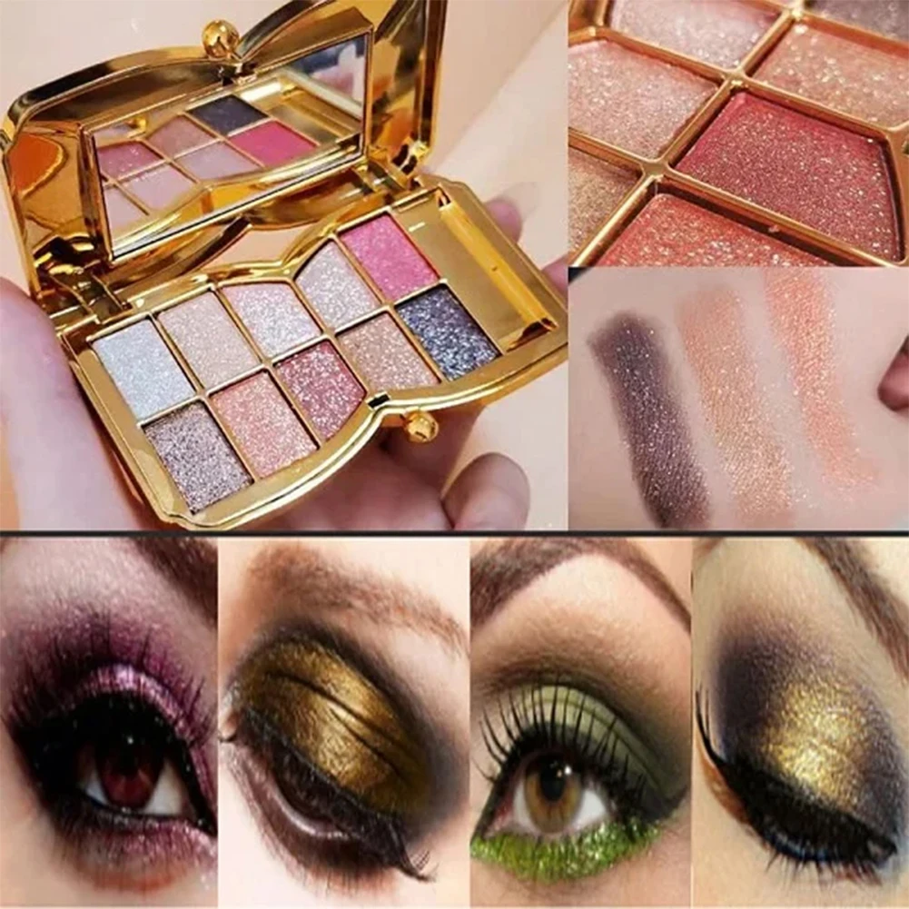 10 Colors Glitter Eye Shadow Palette Matte Pigment EyeShadow Powder Metallic GlitterLong Lasting waterproof MakeUp Cosmetic