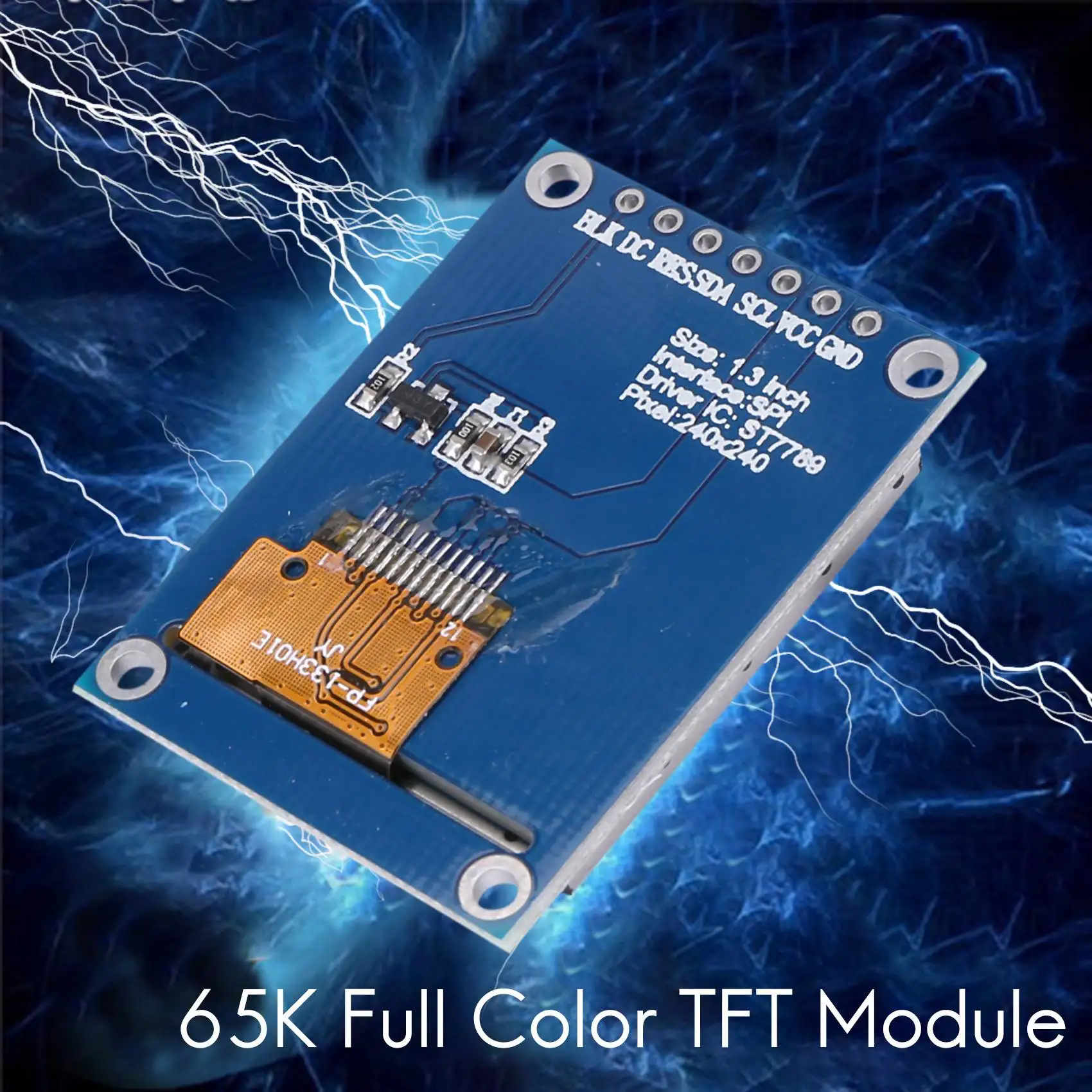 B67C 1.3 Inch Ips Hd Tft St7789 Drive Ic 240 X 240 Spi Communication 3.3V Voltage Spi Interface Full Color Tft Lcd Display