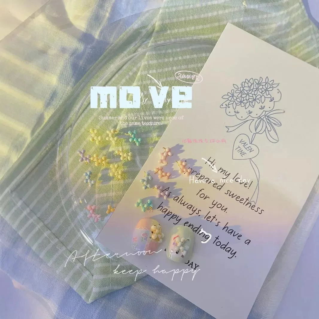 韓国スタイルかわいい子犬ネイルアートジュエリークマバルーン子犬ネイルアート装飾爪アクセサリー