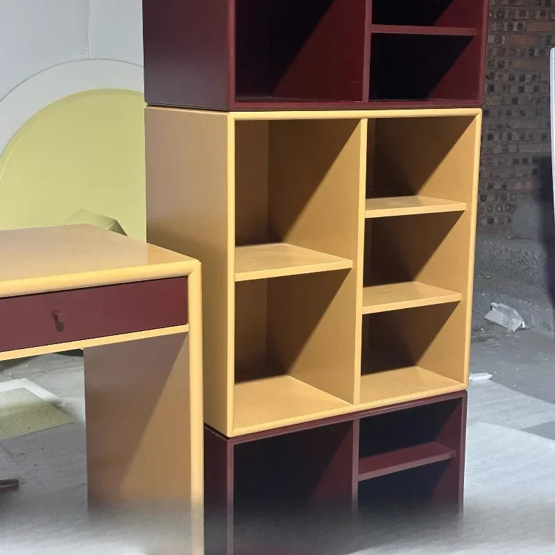 Bookshelf whole wall full wall color flat replacement medieval design solid wood flat replacement