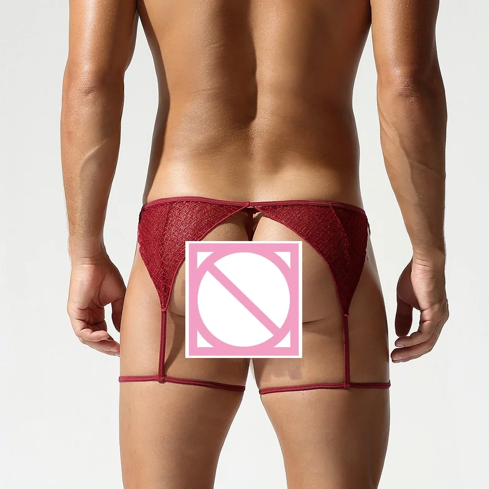 Miosam موضة سيسي حزام رياضي مثير ملخصات الصلبة الرجال سيور الملابس الداخلية الملاكمين منخفضة الارتفاع لينة تنفس نادي الملابس الداخلية رجل #4