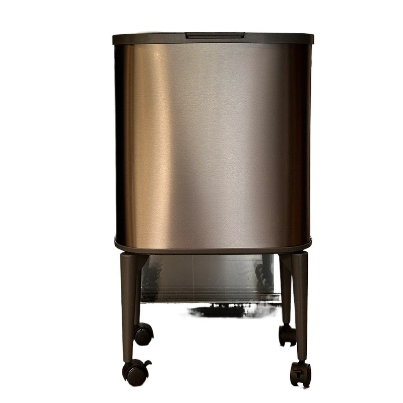 

Large capacity, no bending, high-footed kitchen, living room, trash can, household with wheels that can be moved