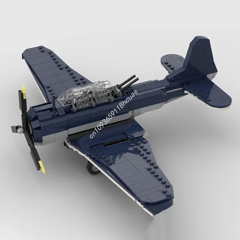 573pcs MOC WW2 SBD-5 Dauntless  Building Blocks to Develop Patience and Concentration STEM Educational Christmas toy Gift