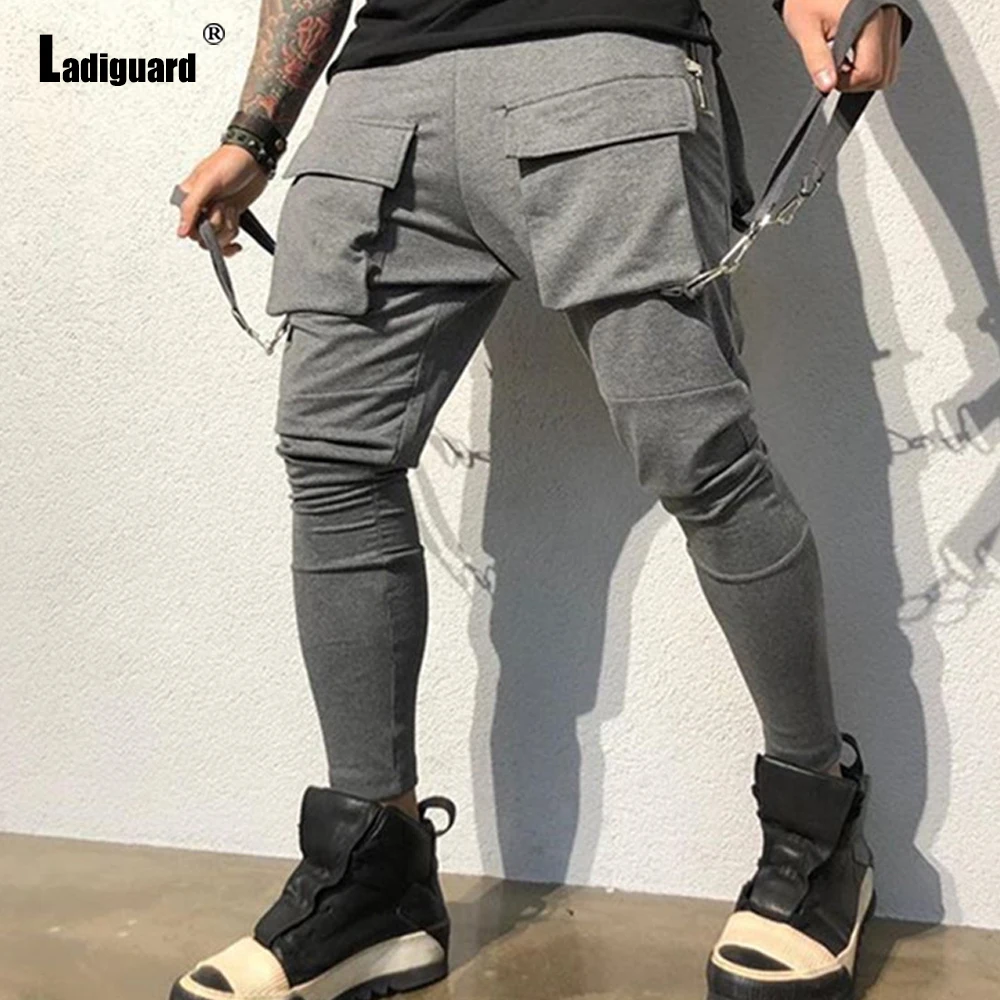 Mens Fashion Hip Hop Pants 2024 Spring New Sports Cargo Pants Male Zipper Pockets Trouser Outdoor Casual Running Sweatpants