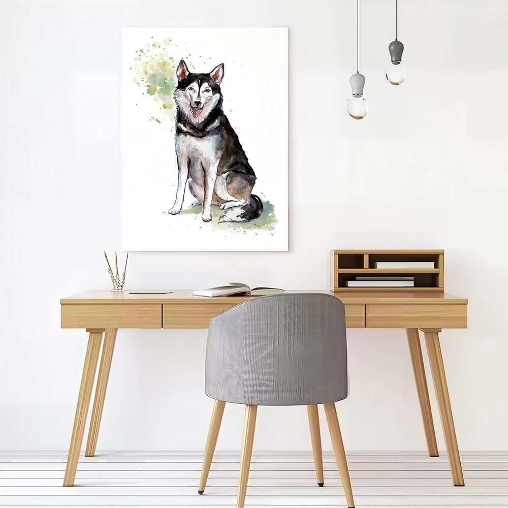 Husky Dog Poster Canvas Wall Art Custom Photo Print Modern Painting for Fans Home Decoration Ornaments Decor Room Wand Deko Arts