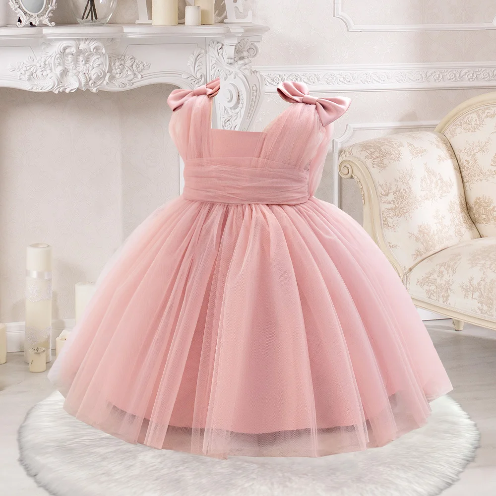 

Girls Party Dresses Elegant Toddle Tulle Princess Dress Wedding Bridesmaid Prom Dress For Girls Birthday First Communion Gown