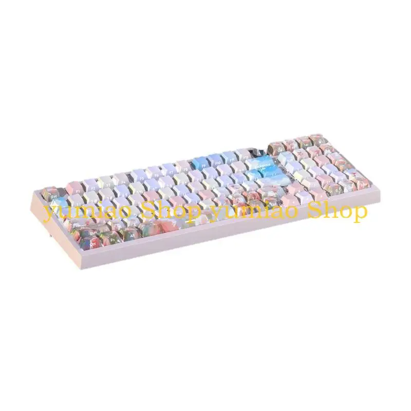 587B Keycaps Double Shot DyeSublimation Colored Rose for Girls Mechanical Keyboard