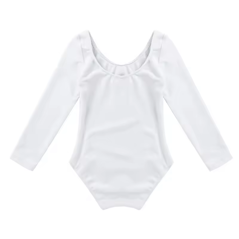 Kids Girls Long Sleeve Ballet Leotards Dance Costume Warm Solid Color Gymnastics Workout Training Bodysuit Dancer Wear - Image 10