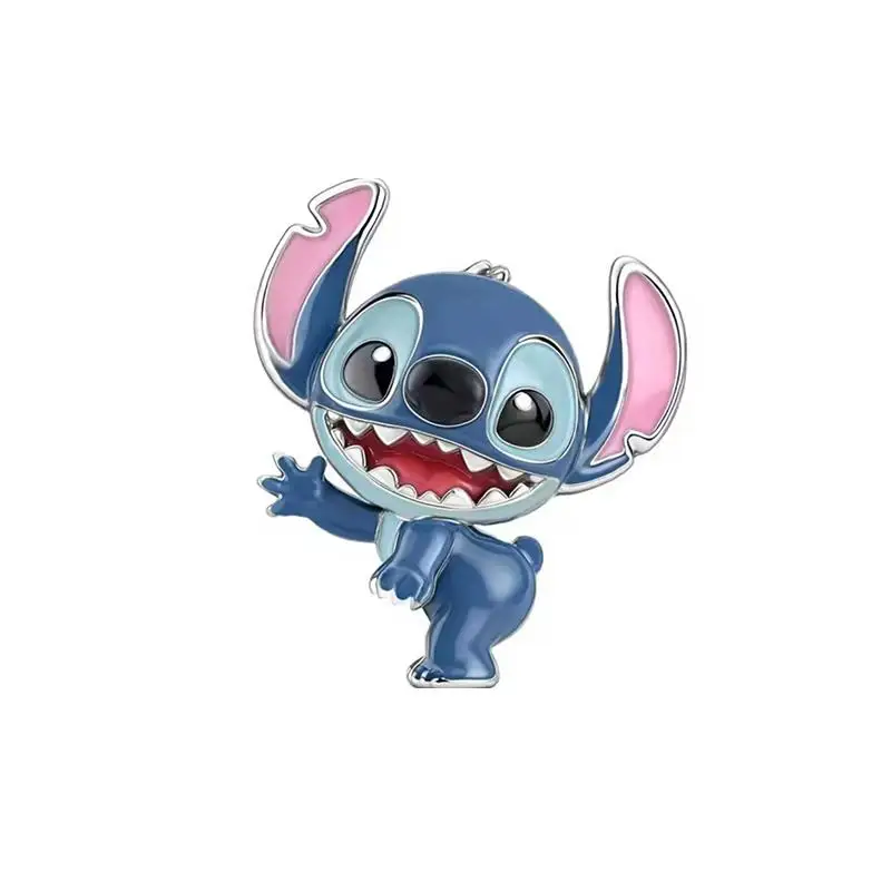 Potdemiel Disney 925 Silber Stitch&Mickey Charms Anhänger Perlen Passend für Original Halskette Armband DIY Frauen Geburtstagsgeschenk