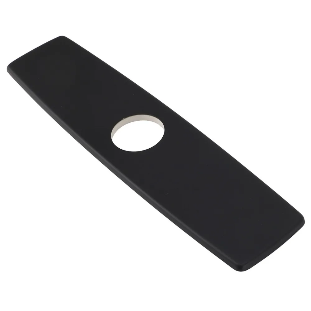 Easy Clean 304 Stainless Steel Faucet Deck Plate Matte Black 10 Inch Faucet Hole Cover Plate Faucet Base Plate Countertop