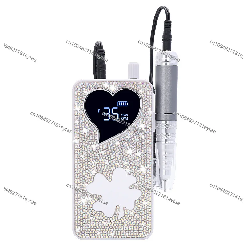 New high-value sticker diamond nail polisher with lucky four-leaf clover low noise easy nail removal polishing