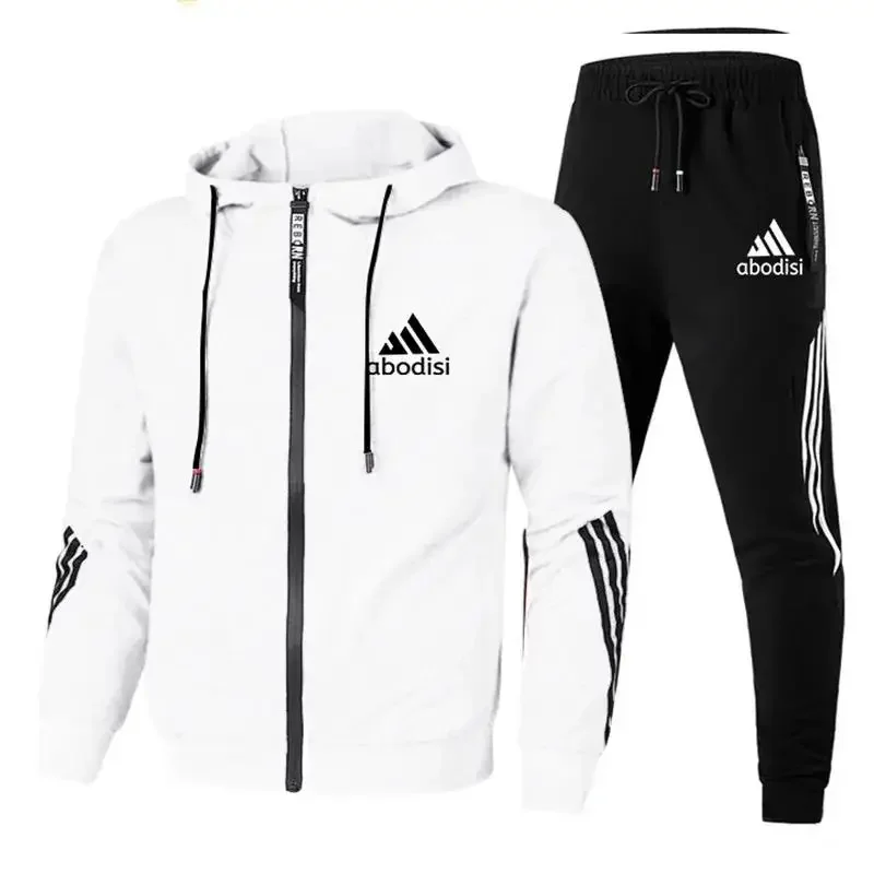 Men's Premium 2-Piece Gym Set, High-Quality Hoodie & Jogging Pants, Athletic Exercise Clothing, Casual Fashion Sportswear Tracks