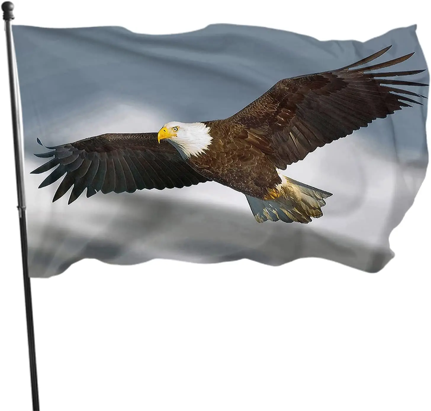 Eagle Flag Bird Bald Eagle Flying in The Sky Snow Mountain Outdoor Flags Large Welcome Yard Banners Home Garden Yard Lawn Decor