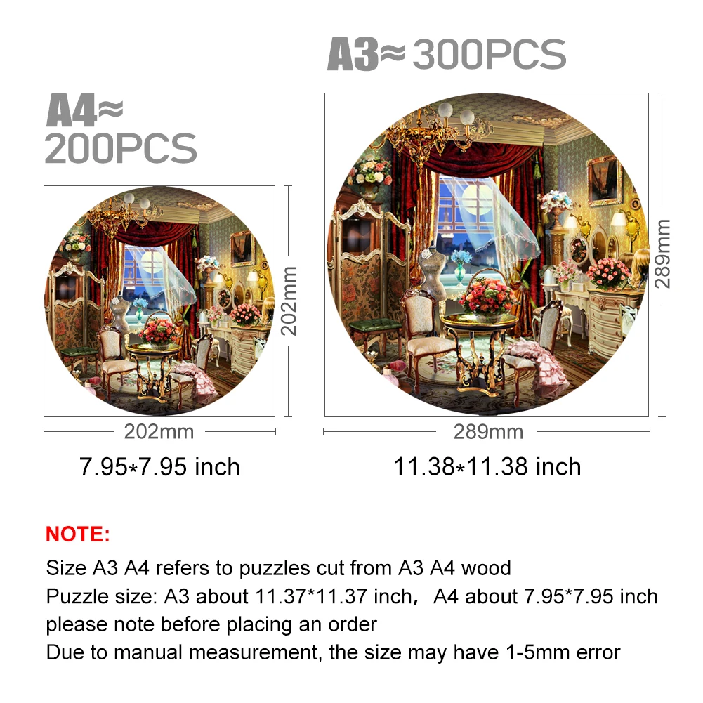 Cool Wooden Puzzles Beautiful Room For Girls 3D Wood Jigsaw Puzzle Craft Irregular Family Interactive Puzzle Games For Kids