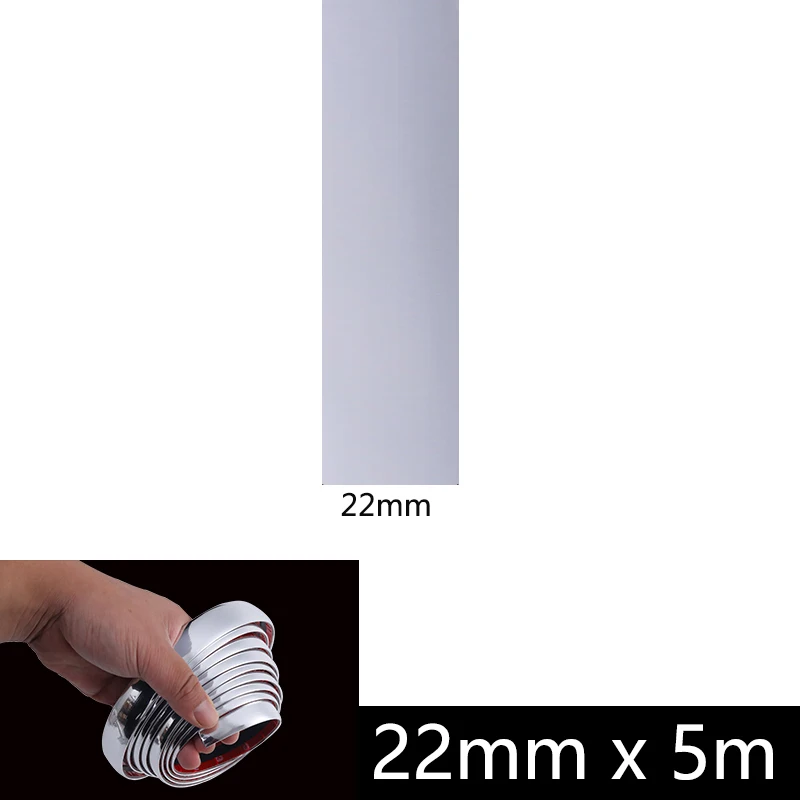 NIEEXW 3M/5M Chrom Moulding Trim Auto Tür Schutz Aufkleber Streifen Stoßstange Grill Auto Anti-Kollision Band tür Rand Schutz Platte Aufkleber 4