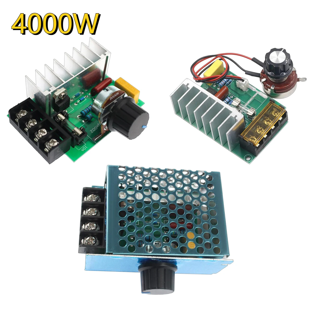1PCS 4000W AC 220V SCR Voltage Regulator Dimming Dimmers Electric Motor Speed Controller Thermostat Regulators