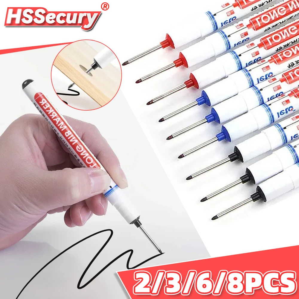 

20mm Long Head Marker Pens Woodworking Decoration Deep Hole Marker Pen Marker Pens For Writing For Deep Hole Ceramic Tile Marker