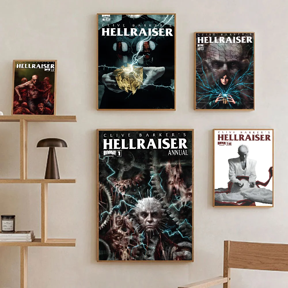 2022 H-Hellraiser Movie Poster Paper Print Home Living Room Bedroom Entrance Bar Restaurant Cafe Art Painting Decoration