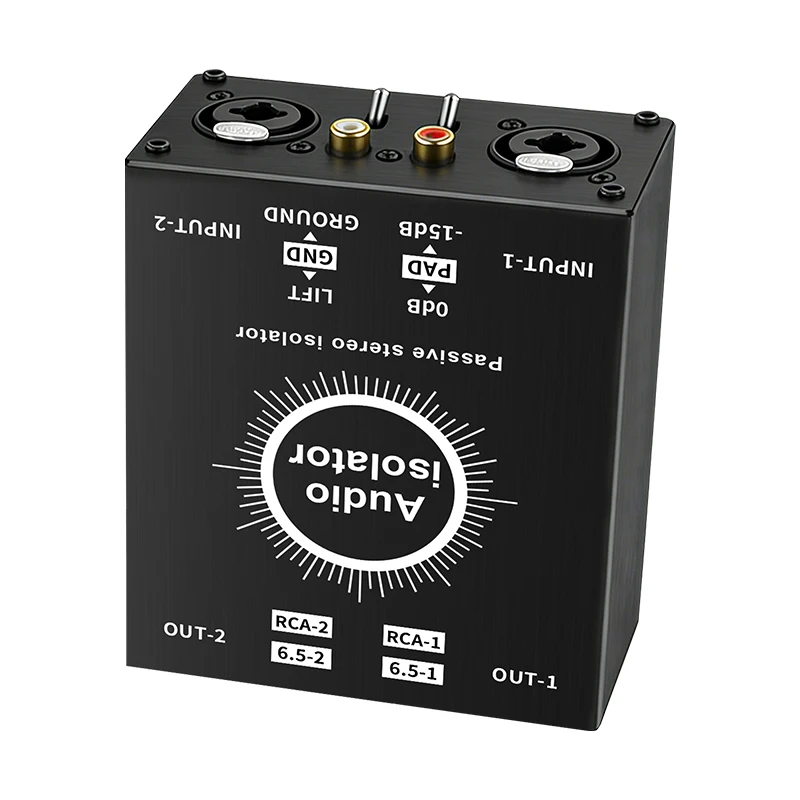  Dual channel Audio Isolator，Audio Noise Filter Noise Suppressor Isolator Live Broadcast Mixer Audio Signal Noise Reducer