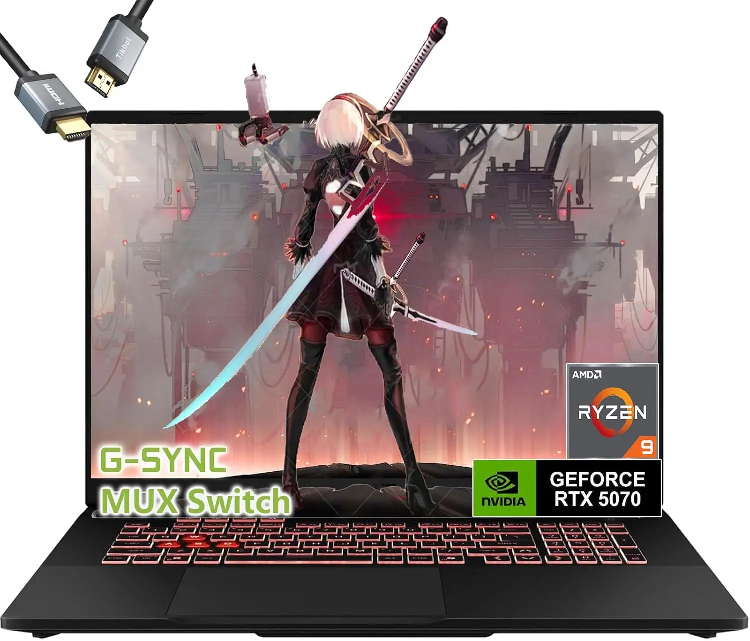

ASUS TUF A16 Gaming Laptop RTX 5070 MUX Switch - AMD Ryzen 9 270 Beat i9-12950HX -16FHD+ Display G-SYNC -64GB RAM -4TB SSD