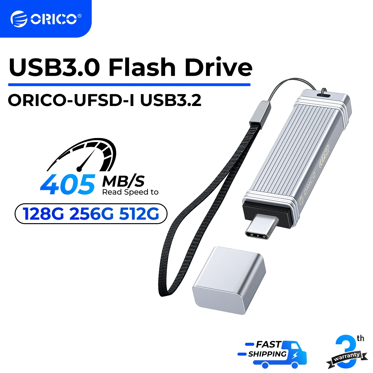 

ORICO UFSD Metal Flash USB Flash Drive 405MB/S Pen Drive 512GB 256GB 128GB 64GB USB Stick Type C Pendrives Memory Stick U Disk