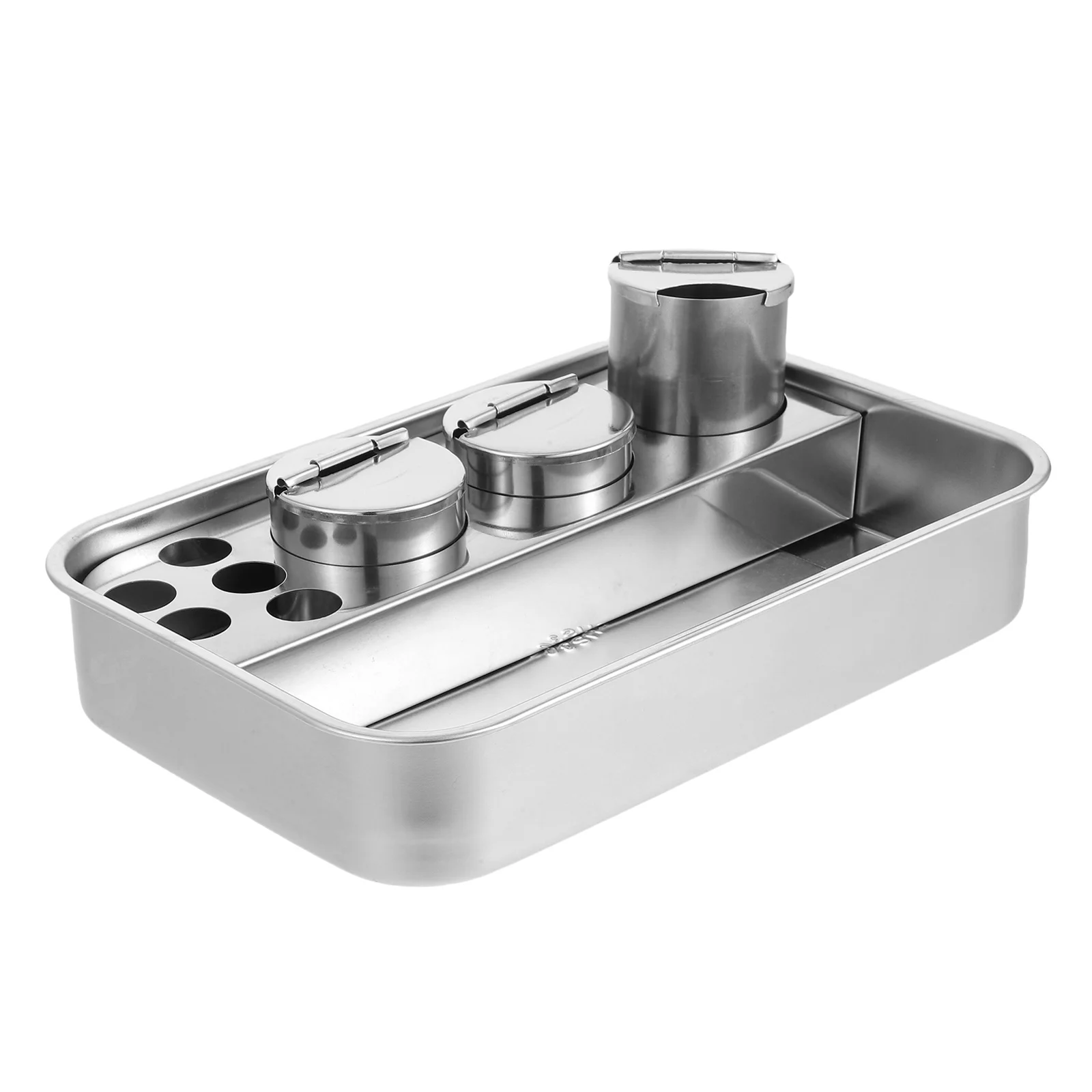 

Stainless Steel Rectangular Treatment Tray Thick Medical Instrument Tray for Hospital Clinic Dressing Change Medicine Storage