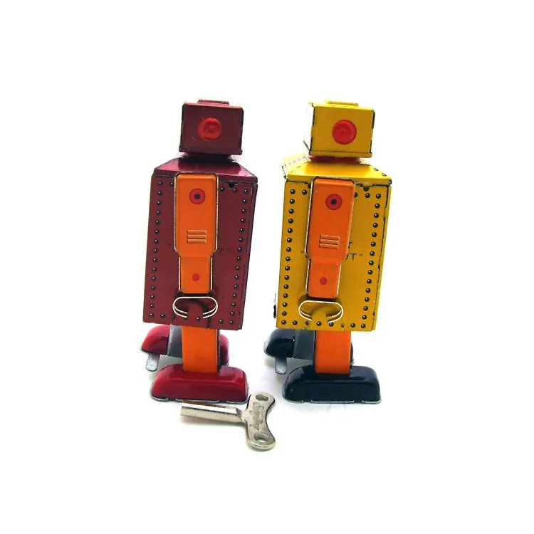 MS651 Mały robot ze stalowymi zębami Retro nostalgiczny kreatywny prezent Spersonalizowana ozdoba tematyczna Żelazna zabawka