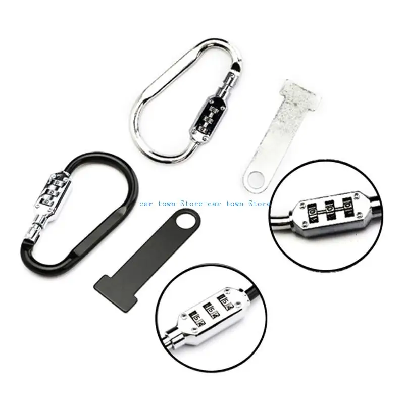 RXJE مكافحة سرقة خوذة دراجة نارية قفل الجمع قفل برمز مع T-بار #2