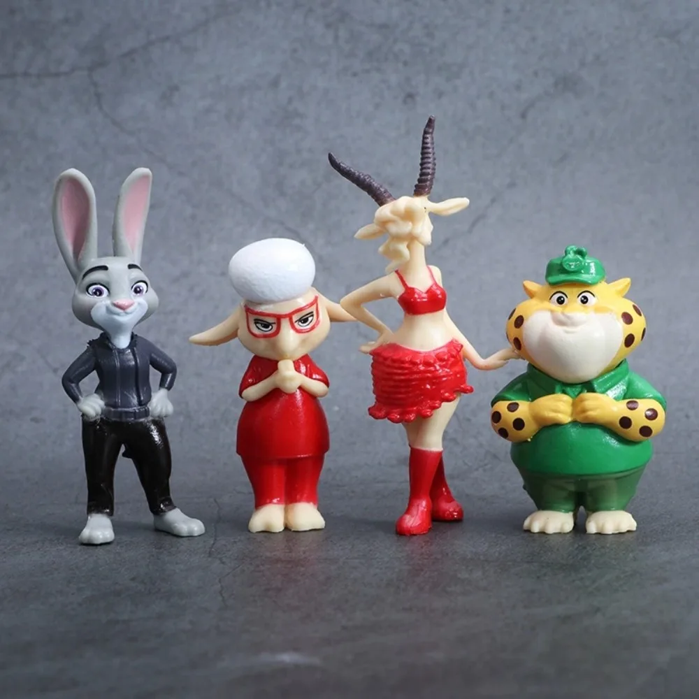 12pcs/Set Zootopia 2 Action Figure Toy Judy Rabbit Nick Fox Series Anime Figurine Fans Christmas Gifts