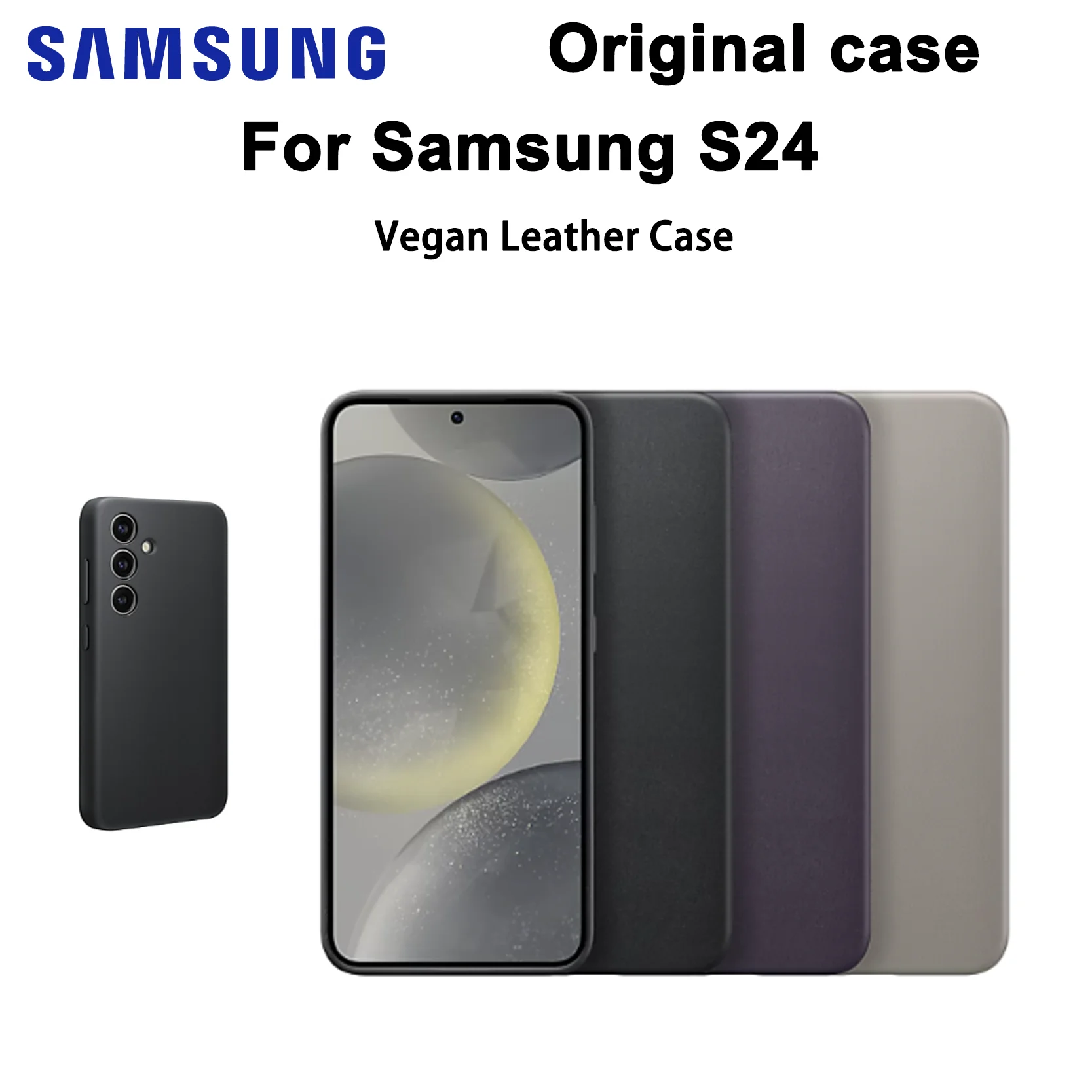 الأصلي سامسونج غالاكسي S24 جلد نباتي الهاتف الذكي الجلود تصميم نحيف غطاء الهاتف تصميم نحيف حالة الهاتف الجلدية #1