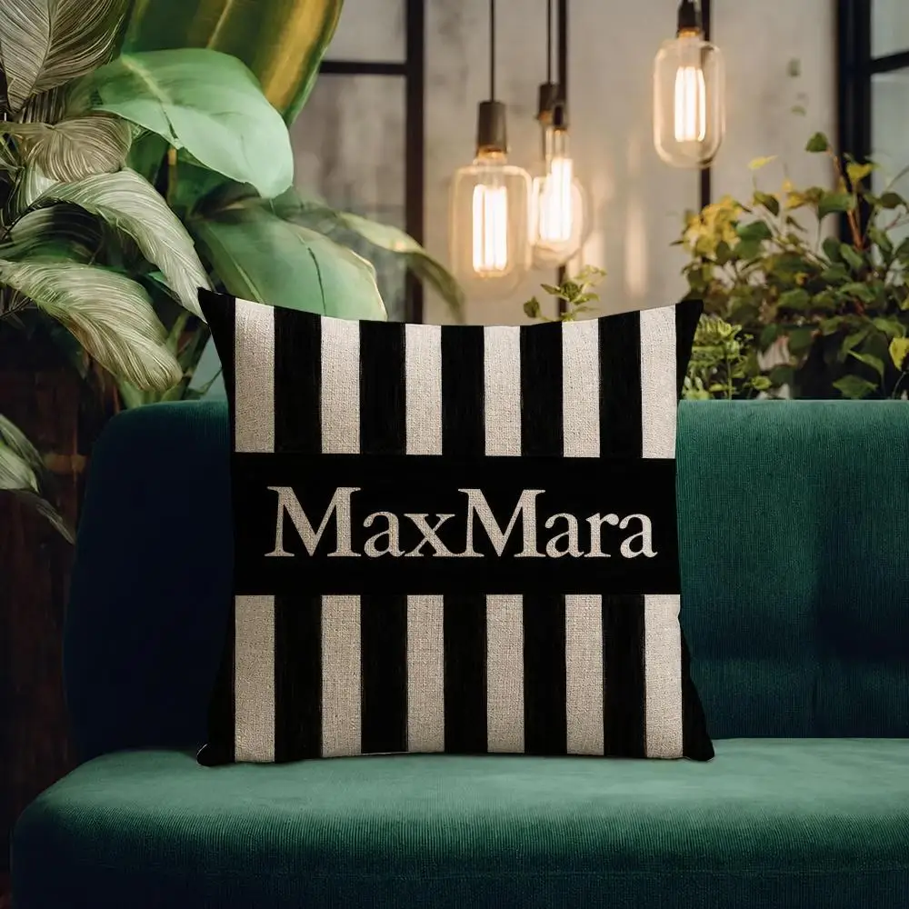 Brand Max Mara Cushion Cover Natural Linen Pillowcase Set Cushion Cover for Sofa Bedroom Chair