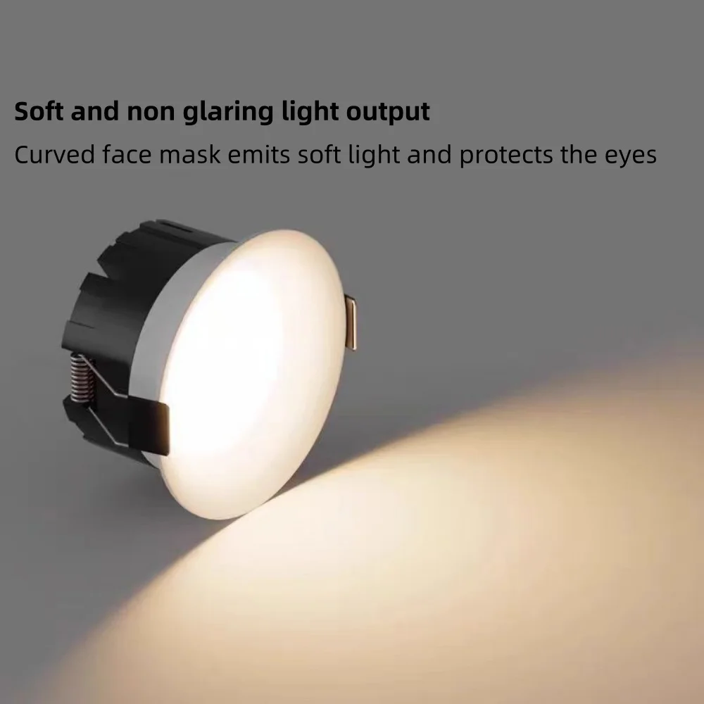 LED Embedded Tube Light Circular Anti Glare Ceiling Light Hole Size 75cm 12W Dimming Ceiling Light Indoor Lighting Spotlight