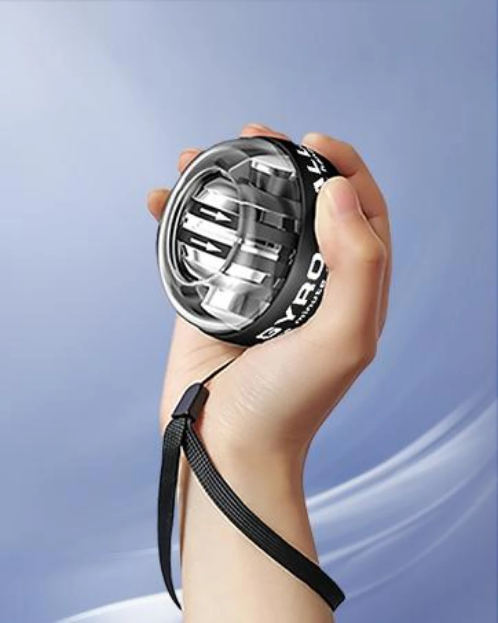 Gyro-Ball Handball Gyroskop mit Auto-Start für Handgelenk- und Unterarmtraining, Power-Ball zur Muskelstärkung mit 5-Farben-LED – Detail 2
