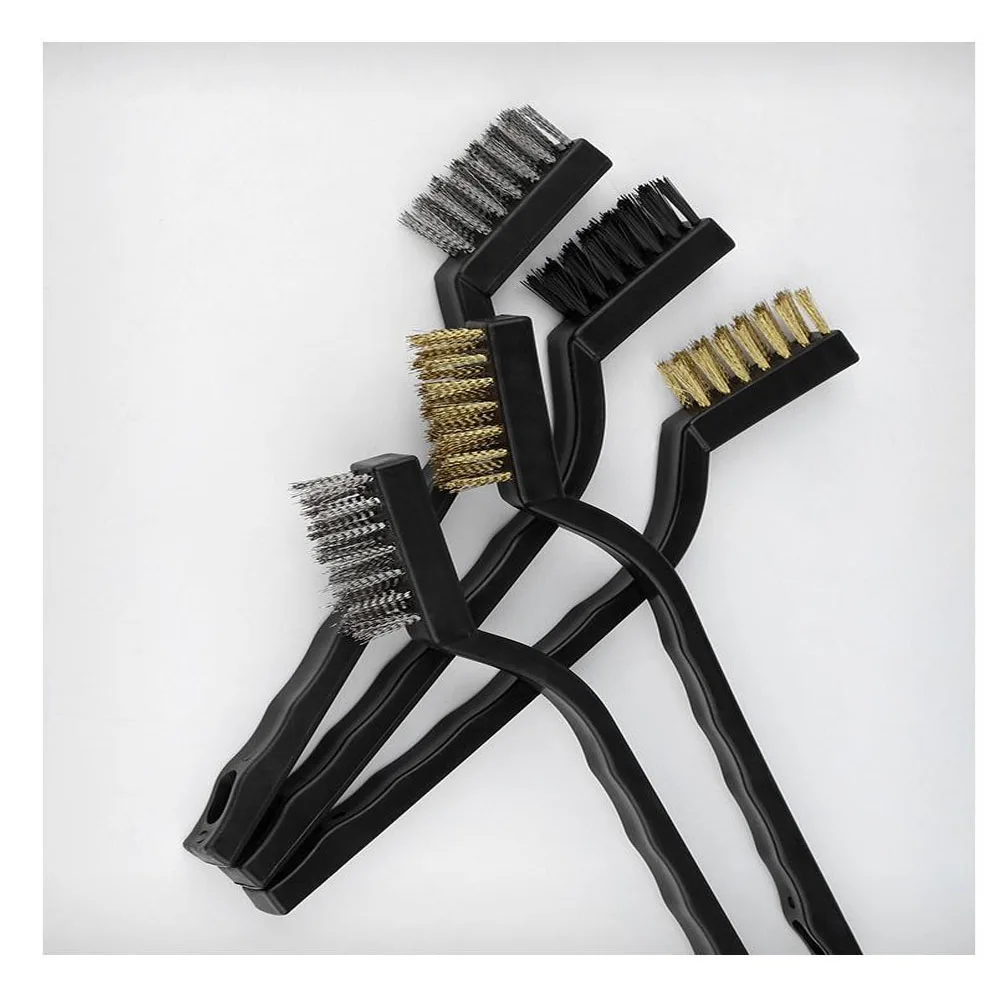 Toothbrush style steel wire brush industrial rust removal mini toothbrush cleaning copper wire brush stainless steel wire brush