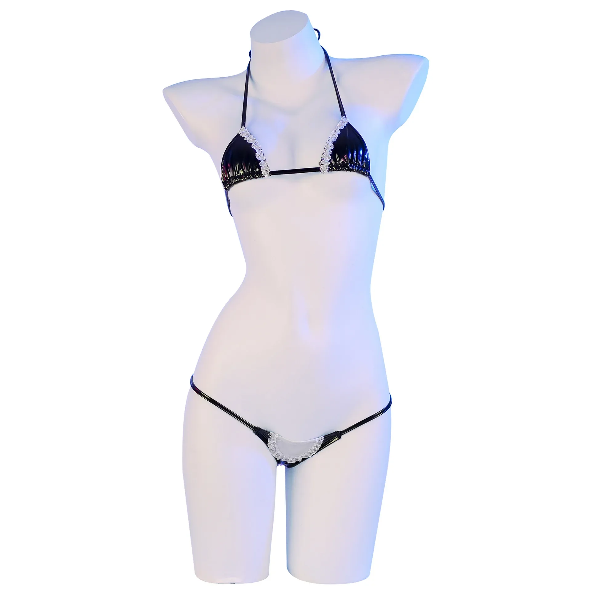 

2025 New Sexy Bandage Swimsuit Women Beachwear Summer Swimwear High Cut Bathing Suit Classic Stripes Print Leather Bikinis Set