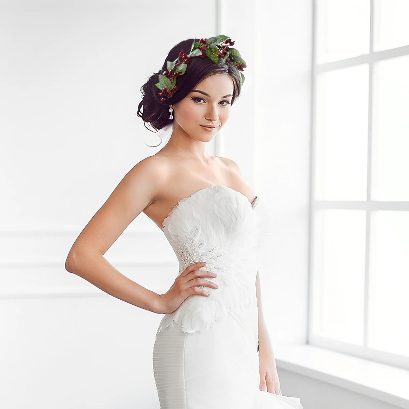 

Berry Garland Berry Garland Floral Crown Headband Bride Wedding Photography Party Travel Hair Accessories